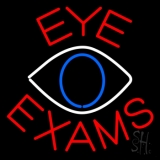 Eye Exams With Eye Logo Neon Sign