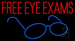 Free Eye Exams Neon Sign