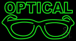 Optical With Glass Logo Neon Sign