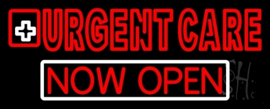 Double Stroke Urgent Care Now Open Neon Sign