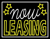 Now Leasing Neon Sign