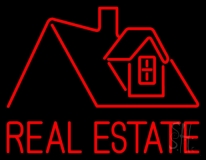 Real Estate Home Logo Neon Sign