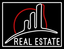 Real Estate With Logo Neon Sign