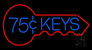 75 Cent Keys Logo Neon Sign