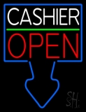 Arrow Cashier Open Neon Sign