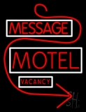 Custom Motel With Curved Arrow Neon Sign