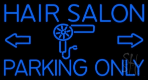 Hair Salon Parking Only Neon Sign