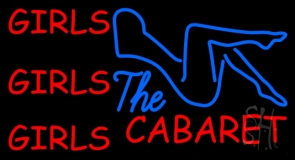Girls Girls Girls The Cabaret Girl Logo Neon Sign