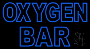 Blue Oxygen Bar Neon Sign