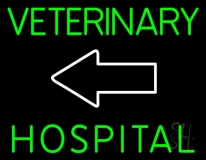 Veterinary Hospital With Arrow 1 Neon Sign