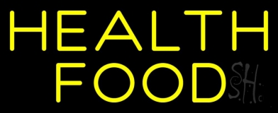 Yellow Health Food 1 Neon Sign
