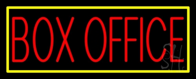 Box Office With Yellow Border Neon Sign