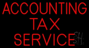 Accounting Tax Service Neon Sign