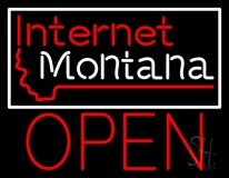 Custom Internet Montana Open Neon Sign