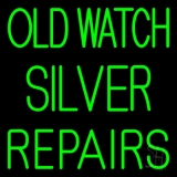 Old Watch Silver Repairs Neon Sign