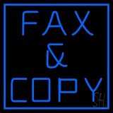 Blue Fax And Copy 1 Neon Sign