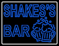 Blue Shakes Bar Double Stroke Neon Sign