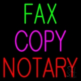 Fax Copy Notary 1 Neon Sign