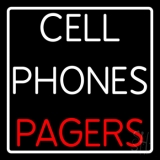 Cell Phones Pagers Block 1 Neon Sign