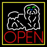 Dog Red Open 1 Neon Sign