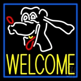 Dog Welcome 1 Neon Sign