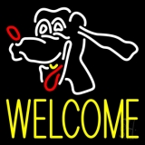 Dog Welcome 2 Neon Sign