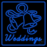 Blue Border Weddings Bell Neon Sign