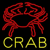 Crab Block With Logo 2 Neon Sign
