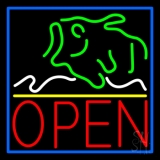 Fish Open 1 Neon Sign