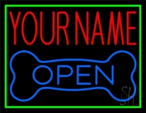 Custom Name Dog Open Neon Sign