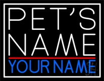 Custom Pets Name 1 Neon Sign