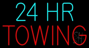 24 Hour Towing Neon Sign