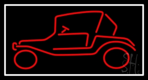 Auto Car Logo White Border Neon Sign