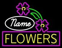 Custom Block Flowers Neon Sign