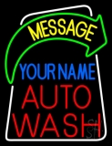 Custom Blue Name Red Auto Wash Neon Sign