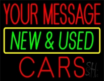 Custom Green New And Used Red Cars 2 Neon Sign