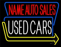Custom Used Cars Block 1 Neon Sign