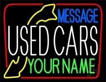 Custom Used Cars With Arrow 1 Neon Sign