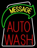 Custom Auto Wash With Arrow Neon Sign