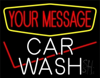 Custom White Car Wash With Logo Neon Sign