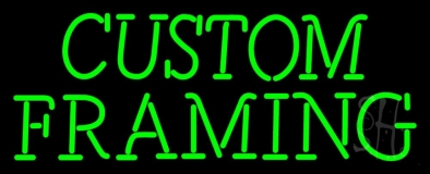 Green Custom Framing Neon Sign
