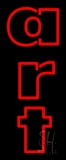 Red Double Stroke Art 4 Neon Sign