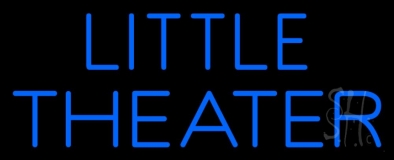 Blue Little Theater Neon Sign