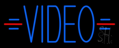 Blue Video Neon Sign
