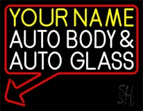 Custom Auto Body And Glass 1 Neon Sign