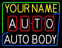 Custom Auto Body Shop 1 Neon Sign