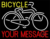 Custom Bicycle Logo 2 Neon Sign