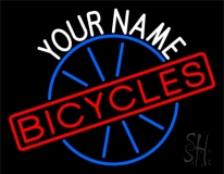 Custom Bicycles With Wheel Logo Neon Sign