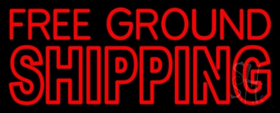 Free Ground Shipping Block Neon Sign