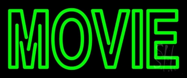 Green Double Stroke Movie Neon Sign